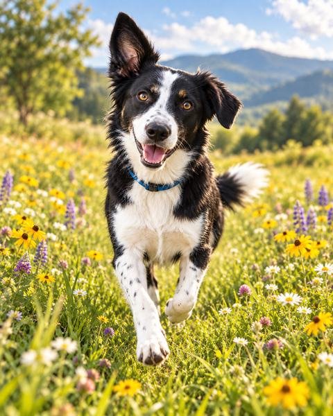 Ejemplo de mascota: Entre flores