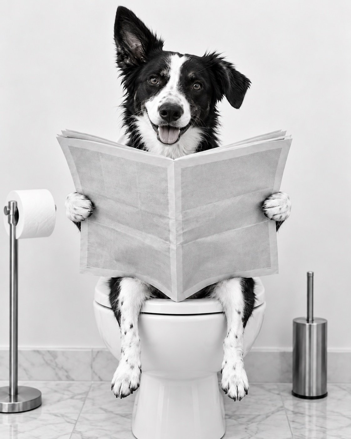 Ejemplo de mascota: Leyendo el diario